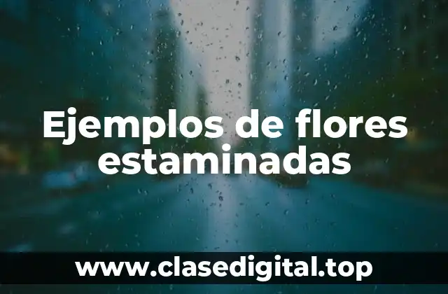 Ejemplos de flores estaminadas