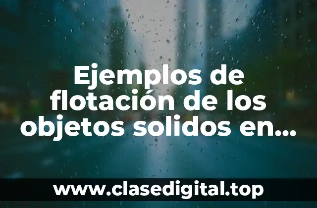 Ejemplos de flotación de los objetos solidos en los fluidos