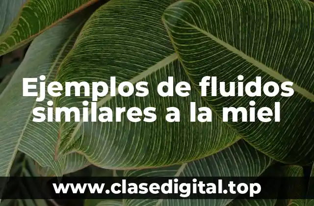 Ejemplos de fluidos similares a la miel