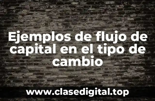 Ejemplos de flujo de capital en el tipo de cambio