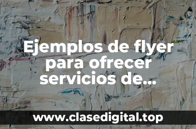 Ejemplos de flyer para ofrecer servicios de consejería