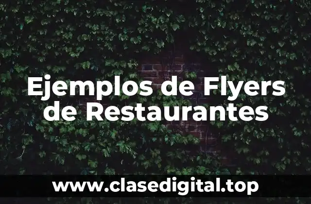 Ejemplos de Flyers de Restaurantes