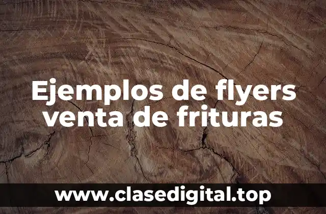 Ejemplos de flyers venta de frituras