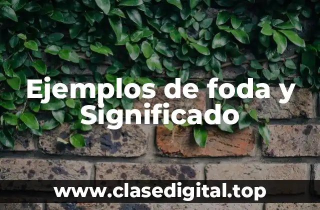 Ejemplos de foda y Significado