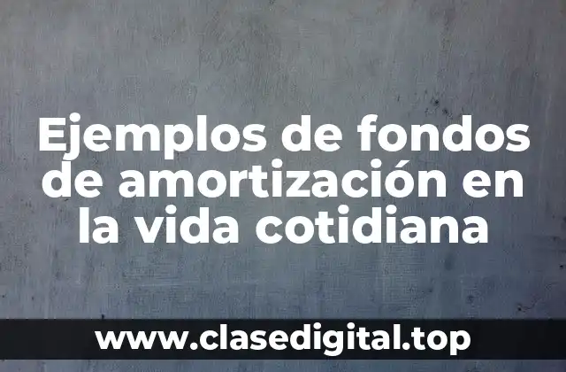 Ejemplos de fondos de amortización