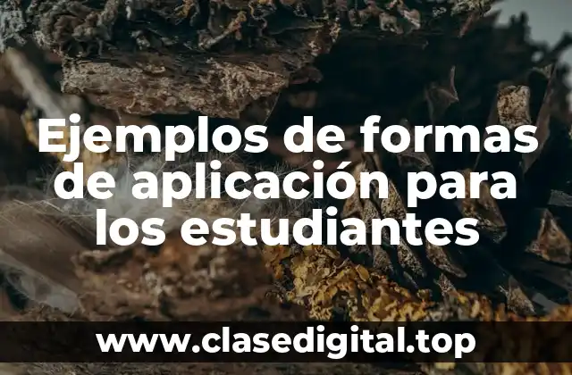 Ejemplos de formas de aplicación para los estudiantes