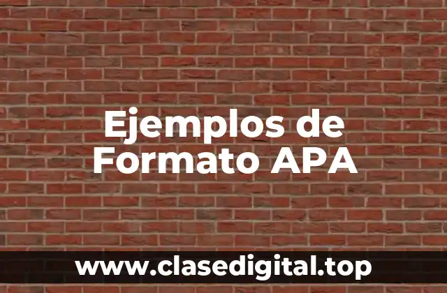 Ejemplos de Formato APA
