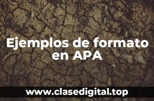 Ejemplos de formato en APA