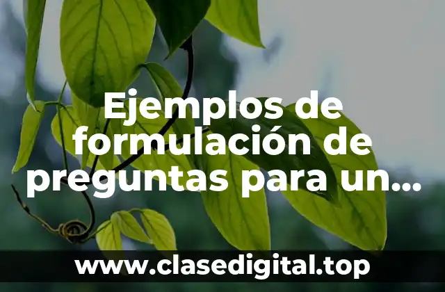 Ejemplos de formulación de preguntas para un proyecto de diabetes