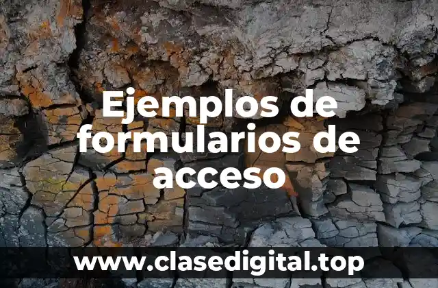 Ejemplos de formularios de acceso