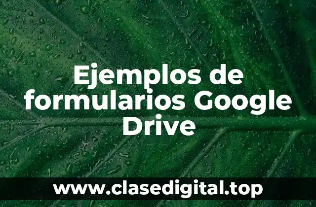 Ejemplos de formularios Google Drive