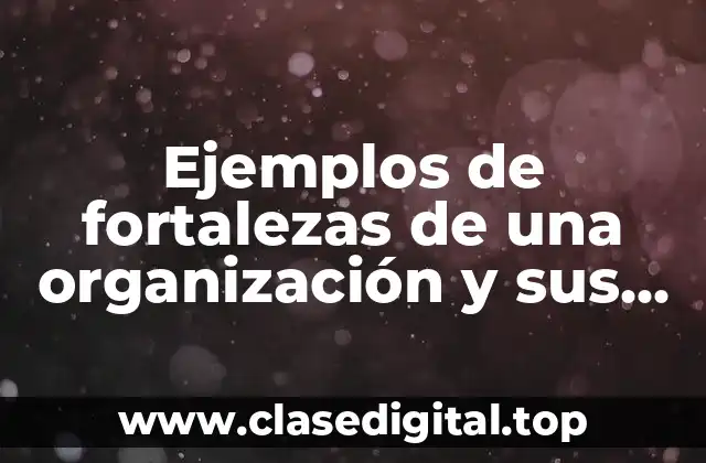 Ejemplos de fortalezas de una organización y sus debilidades