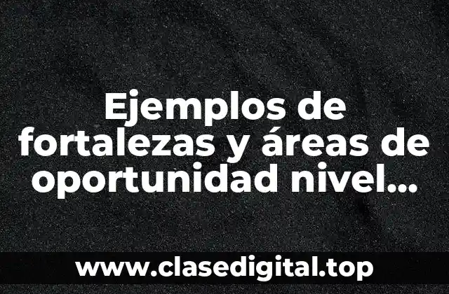 Ejemplos de fortalezas y áreas de oportunidad nivel primaria