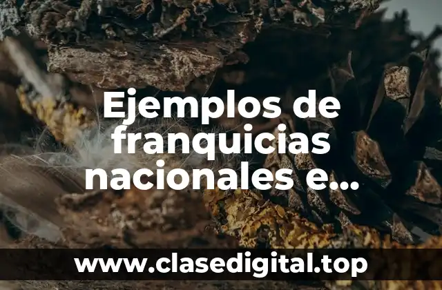Ejemplos de franquicias nacionales e internacionales