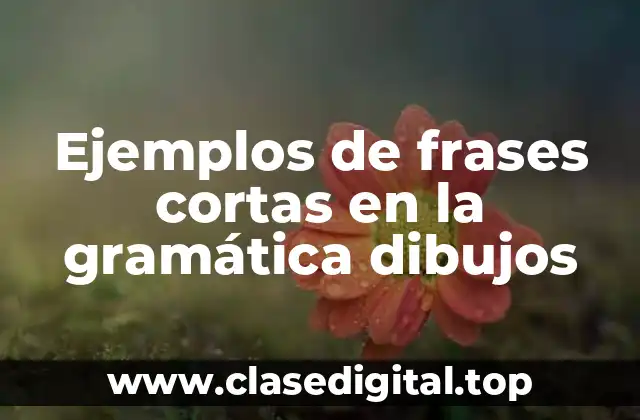Ejemplos de frases cortas en la gramática dibujos