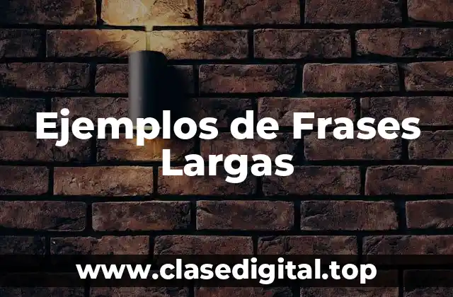 Ejemplos de Frases Largas