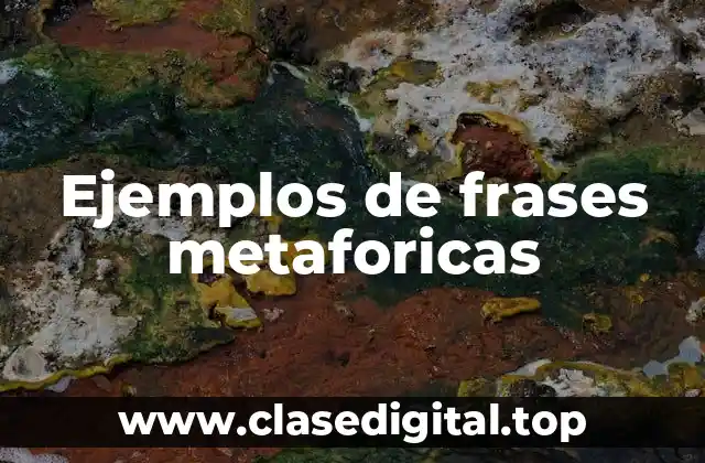 Ejemplos de frases metaforicas