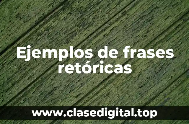 Ejemplos de frases retóricas