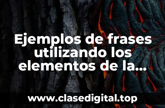 Ejemplos de frases utilizando los elementos de la tabla periodica