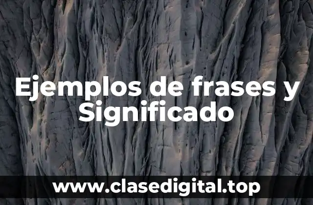 Ejemplos de frases