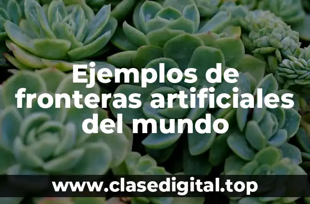 Ejemplos de fronteras artificiales