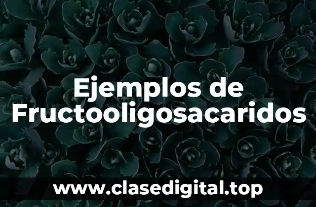 Ejemplos de Fructooligosacaridos