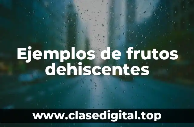 Ejemplos de frutos dehiscentes