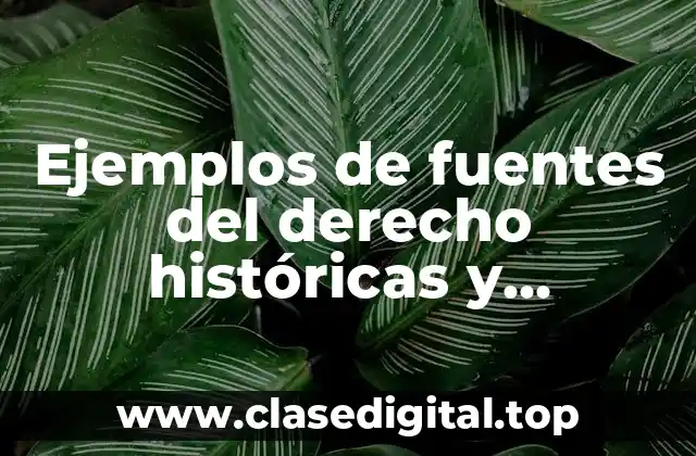 Ejemplos de fuentes del derecho históricas