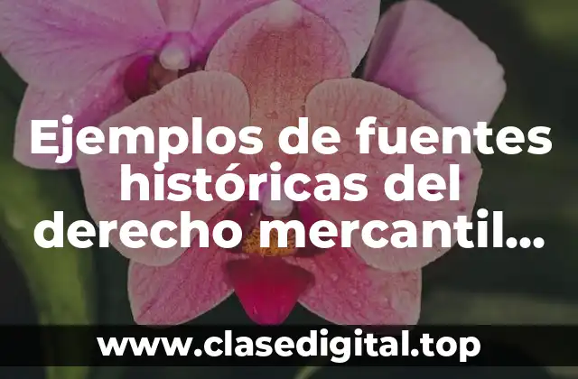 Ejemplos de fuentes históricas del derecho mercantil en México