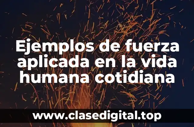 Ejemplos de fuerza aplicada en la vida humana cotidiana