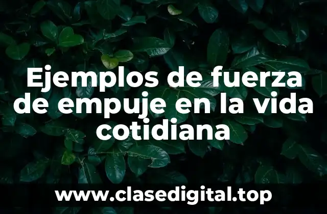 Ejemplos de fuerza de empuje