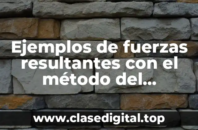 Ejemplos de fuerzas resultantes con el método del paralelogramo