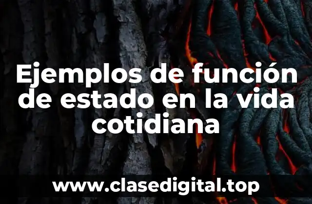 Ejemplos de función de estado en la vida cotidiana