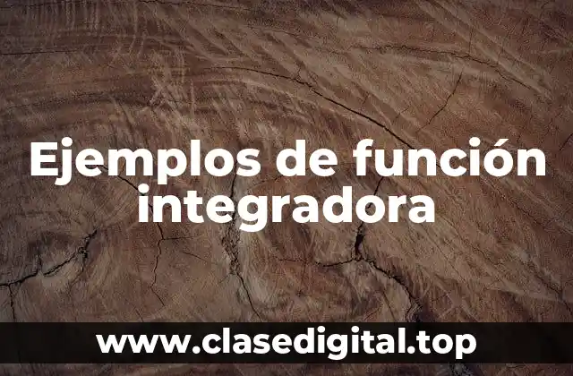 Ejemplos de función integradora