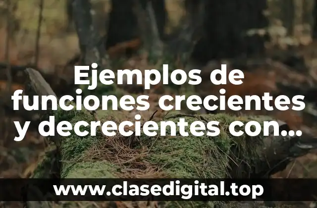Ejemplos de funciones crecientes y decrecientes con gráficas