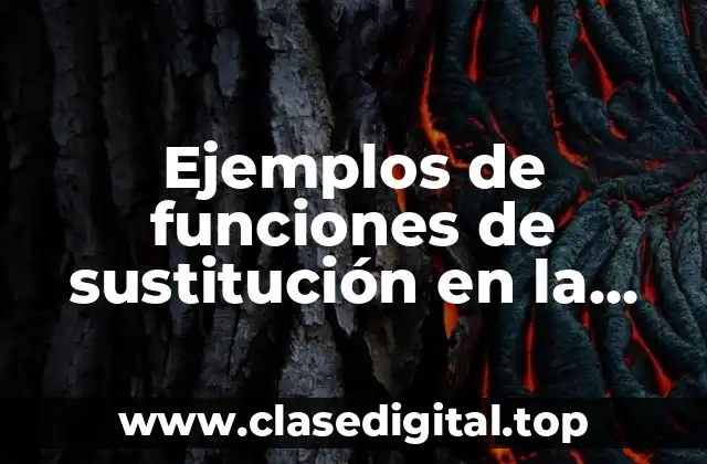 Ejemplos de funciones de sustitución en la vida cotidiana