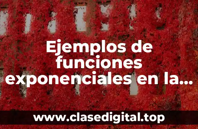 Ejemplos de funciones exponenciales en la vida cotidiana