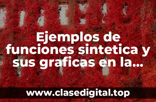 Ejemplos de funciones sintetica y sus graficas en la vida cotidiana