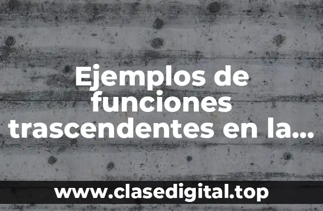 Ejemplos de funciones trascendentes