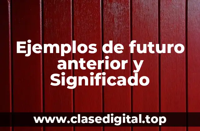 Ejemplos de futuro anterior