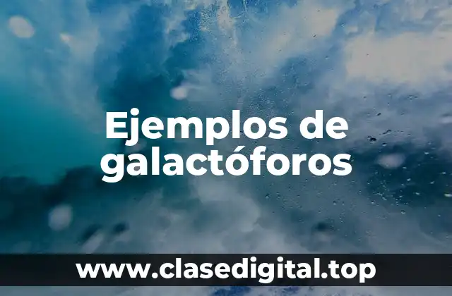 Ejemplos de galactóforos