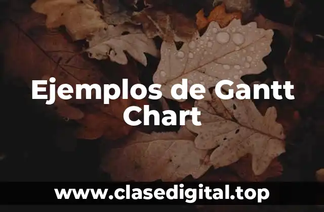 Ejemplos de Gantt Chart