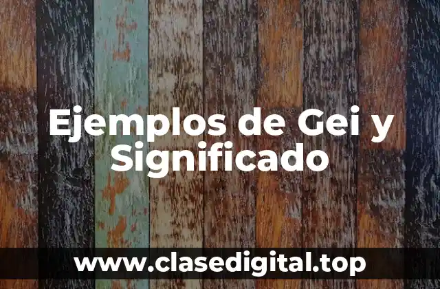 Ejemplos de Gei y Significado