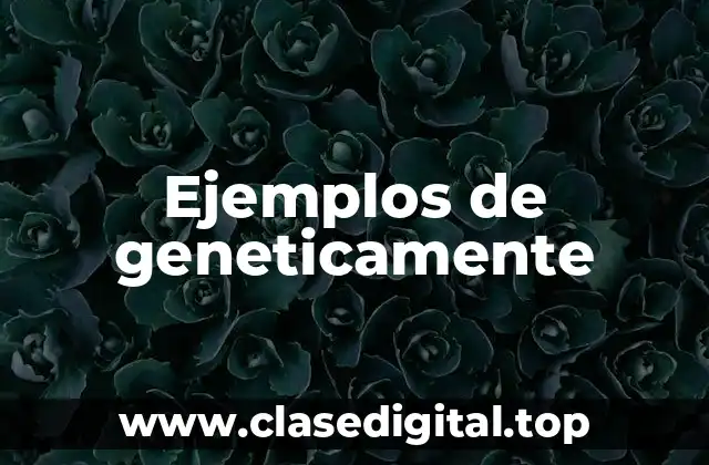 Ejemplos de geneticamente