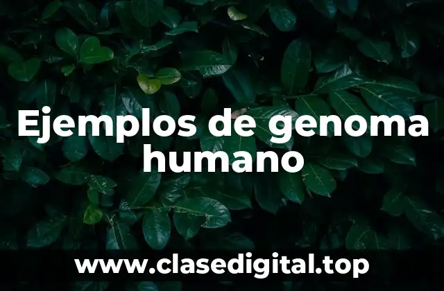 Ejemplos de genoma humano