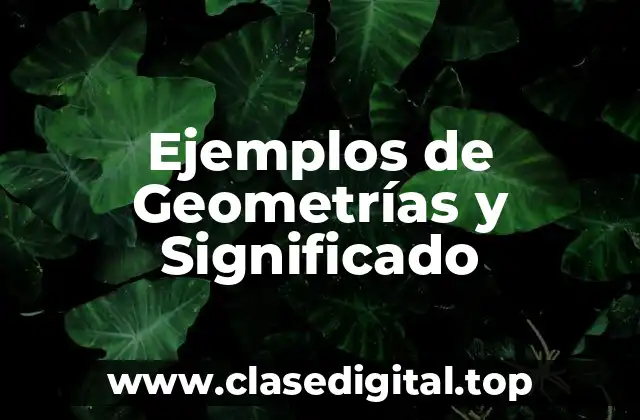 Ejemplos de Geometrías y Significado