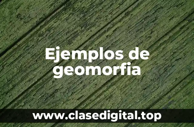 Ejemplos de geomorfia