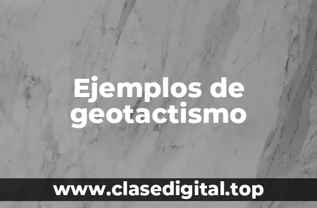 Ejemplos de geotactismo
