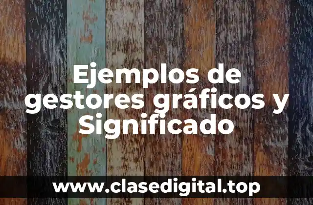 Ejemplos de gestores gráficos y Significado