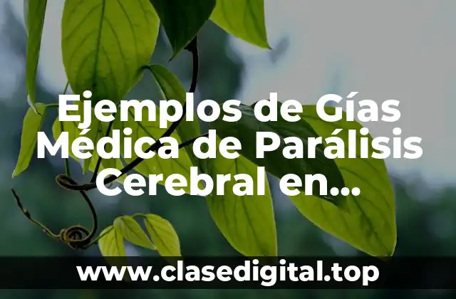 Ejemplos de Gías Médica de Parálisis Cerebral en Diapositivas